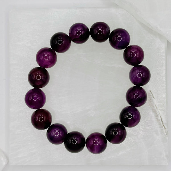 14MM AMETHYST BEADED bracelet