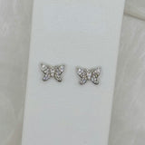 BUTTERFLY CRYSTAL STUD earrings