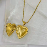 GOLD VINTAGE HEART LOCKET necklace