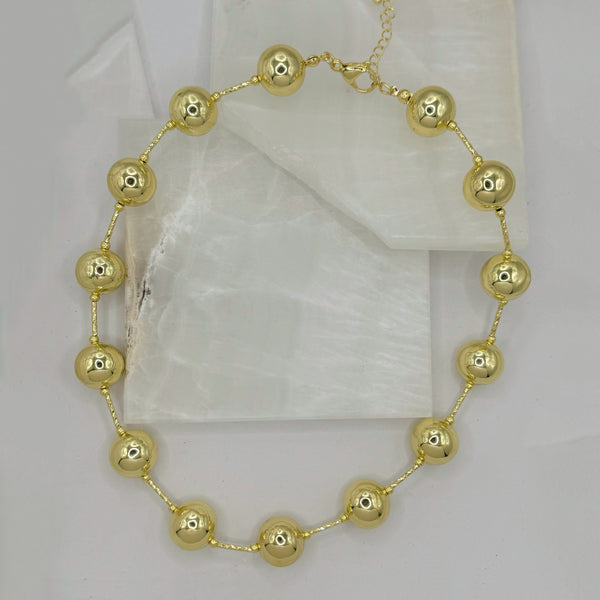 14MM BUBBLE LIQUID GOLD necklace