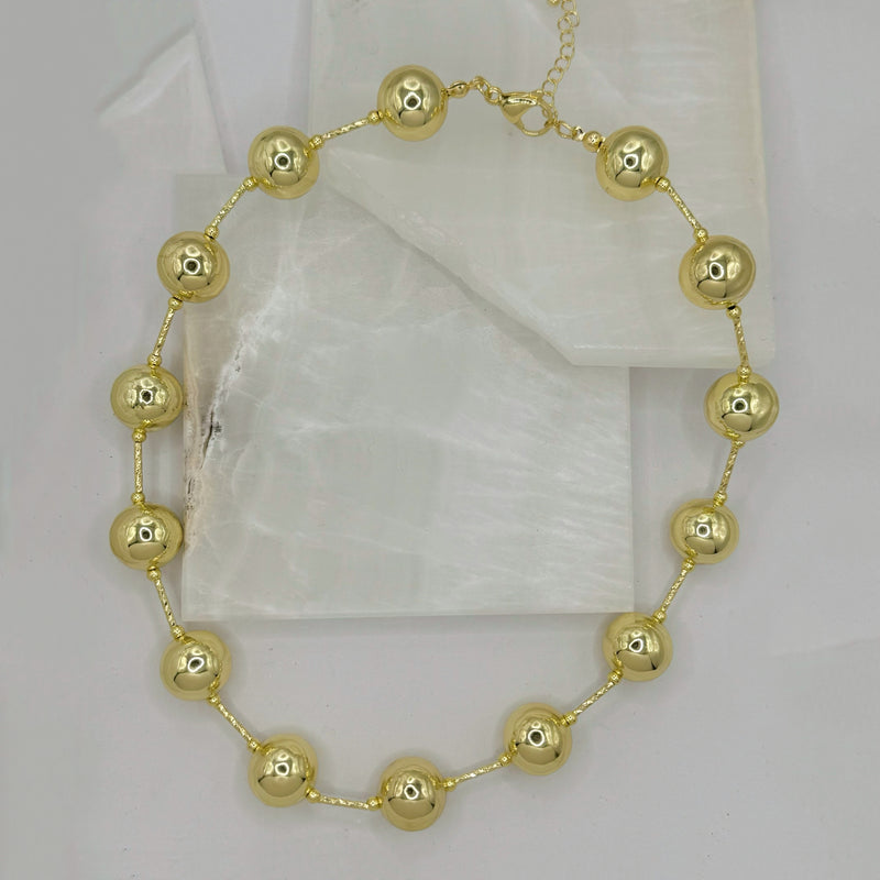 14MM BUBBLE LIQUID GOLD necklace