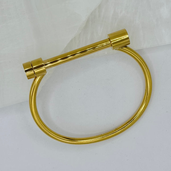 GOLD BAR SCREW bangle