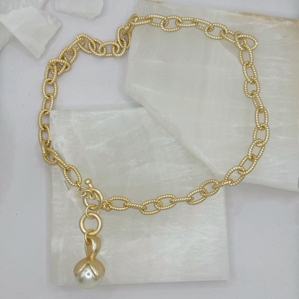 FRANCESCA PEARL CHAIN LINK necklace