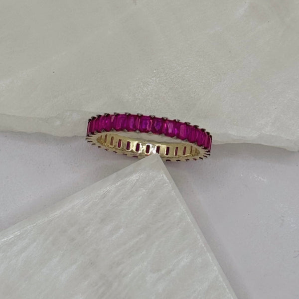 PINK BAGUETTE ring