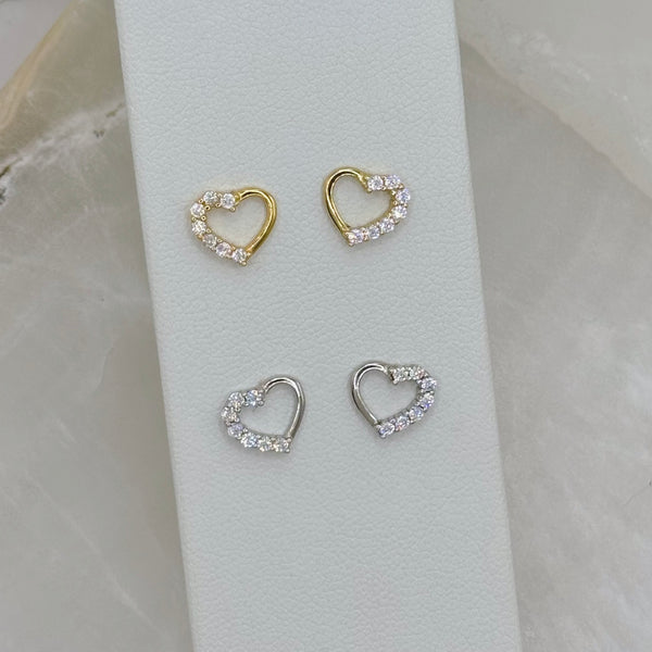 HEART CRYSTAL II STUD earrings