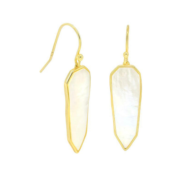 LONG MOTHER OF PEARL DANGLE earrings