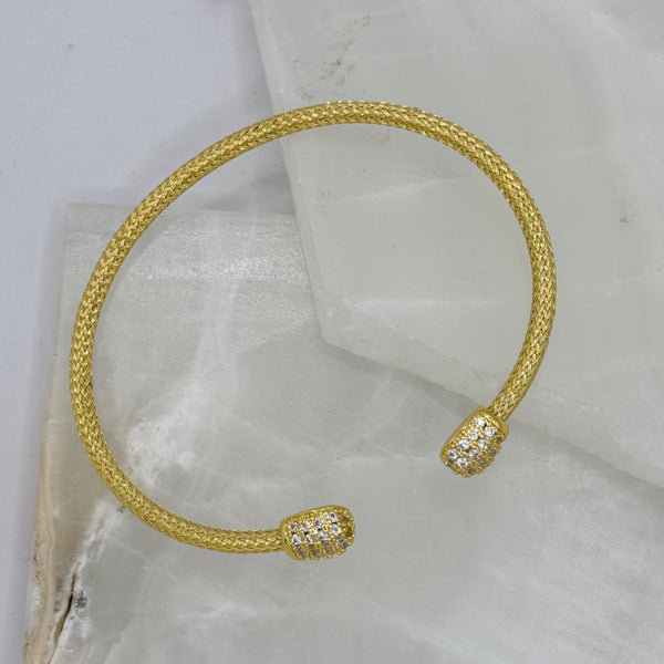 GOLD BRAIDED CRYSTAL bangle