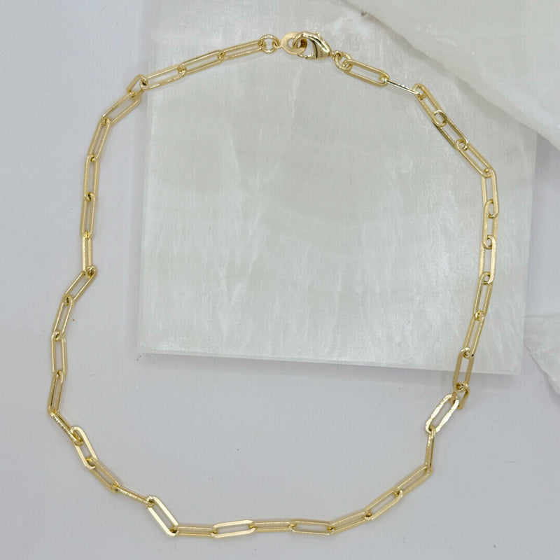 3MM PAPER CLIP LINK necklace