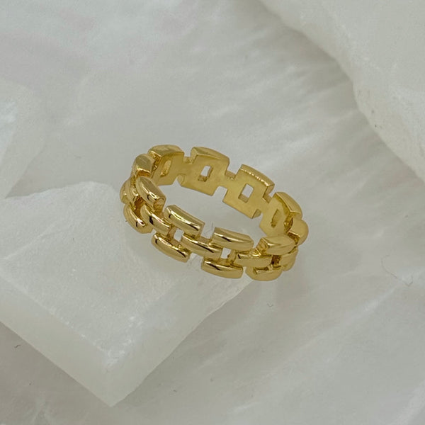 GOLD CHAIN LINK STEEL ring