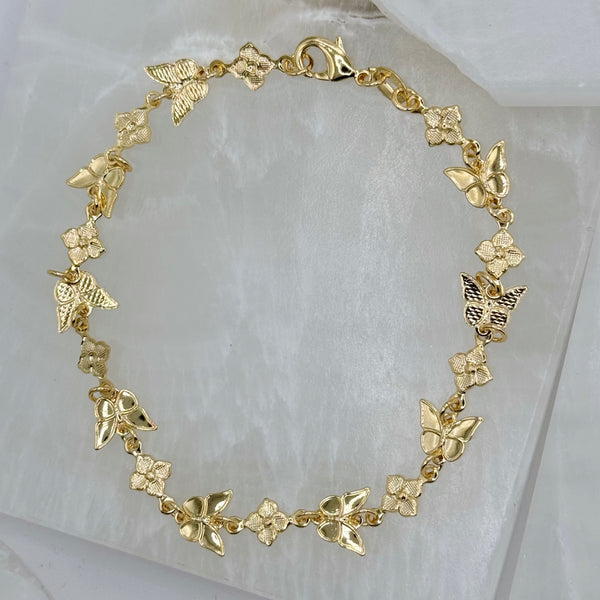 GOLDEN BUTTERFLY anklet