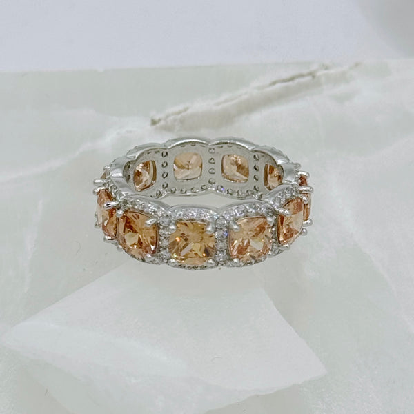 OXANA CHAMPAGNE CUSHION CUT ring