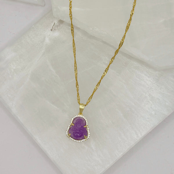 PURPLE BUDDHA SUPER MINI necklace