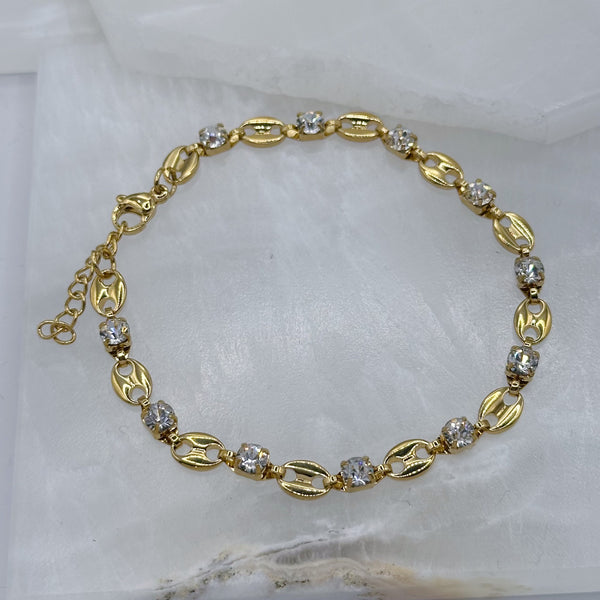 GOLD MARINER CRYSTAL STEEL bracelet