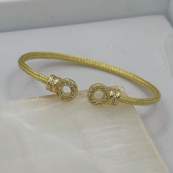 GOLD BRAIDED DOUBLE CIRCLE bangle