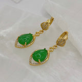 ALEXANDRIA GREEN JADE earrings