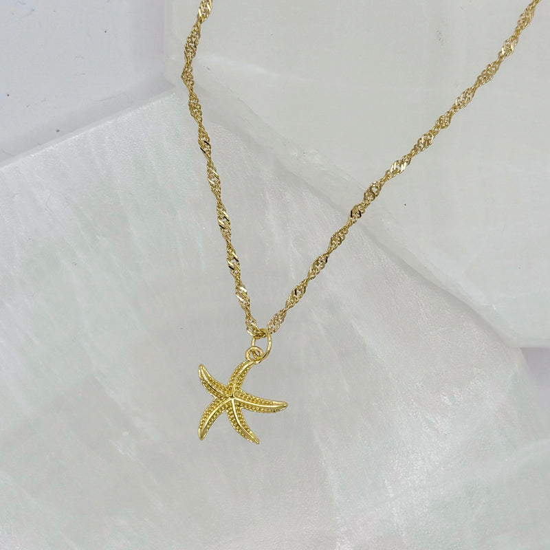 GOLD STARFISH necklace