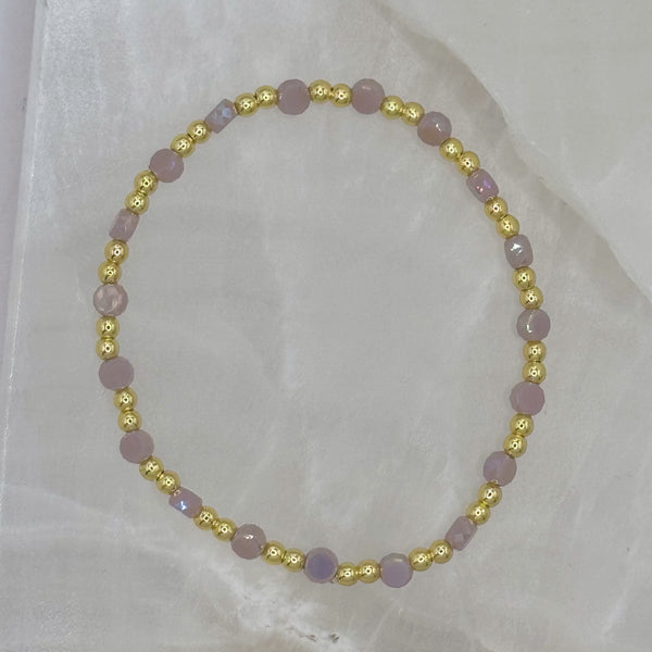 DIAMOND CUT PURPLE LABRADORITE BEADED bracelet