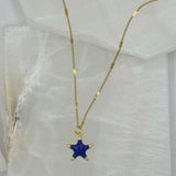 DARK BLUE ENAMEL STAR MINI necklace