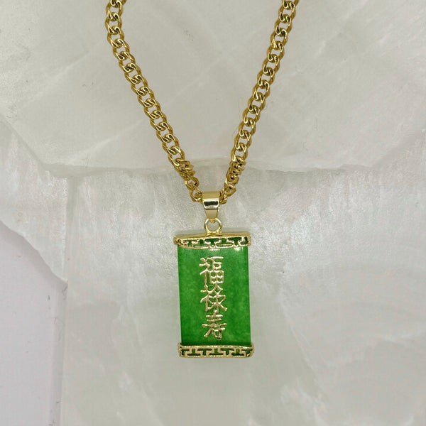 BLESSING GREEN JADE necklace