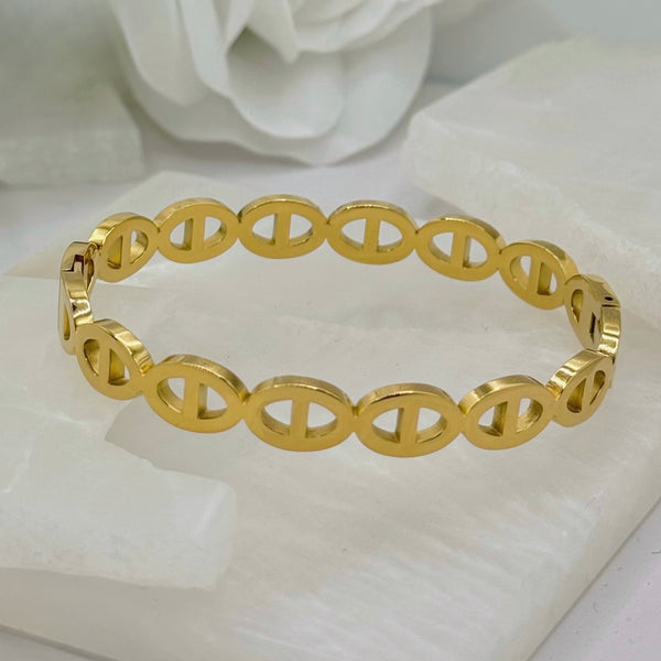 8MM GOLD MARINER bangle