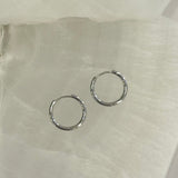 MINI STEEL HOOP earrings