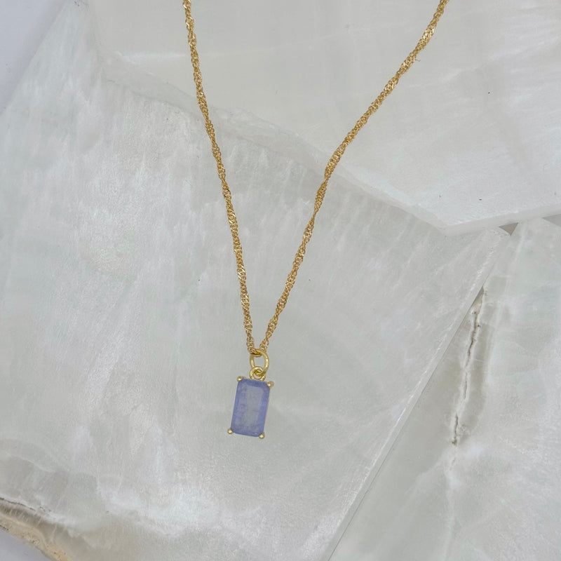 LAVENDER PRINCESS CUT necklace