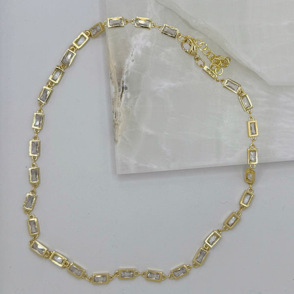 CRYSTAL BAGUETTE necklace