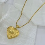 GOLD VINTAGE HEART LOCKET necklace