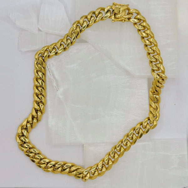 8MM GOLD CUBAN STEEL chain