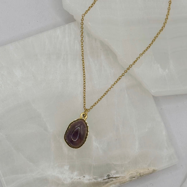 AMETHYST STONE MINI necklace