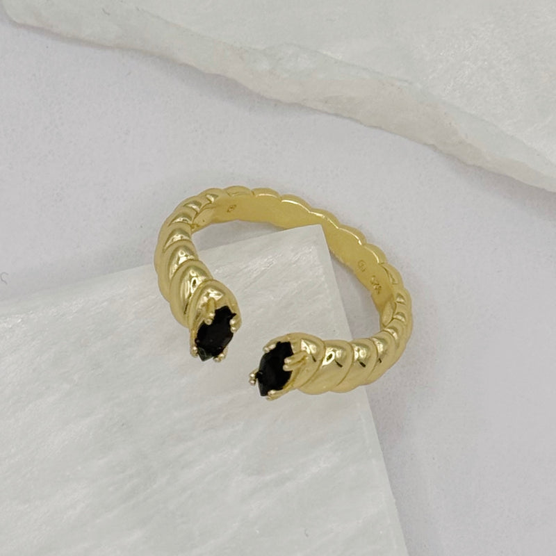 BLACK ONYX ROPE ring