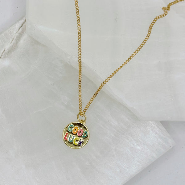 GOOD LUCK ENAMEL SUPER MINI necklace