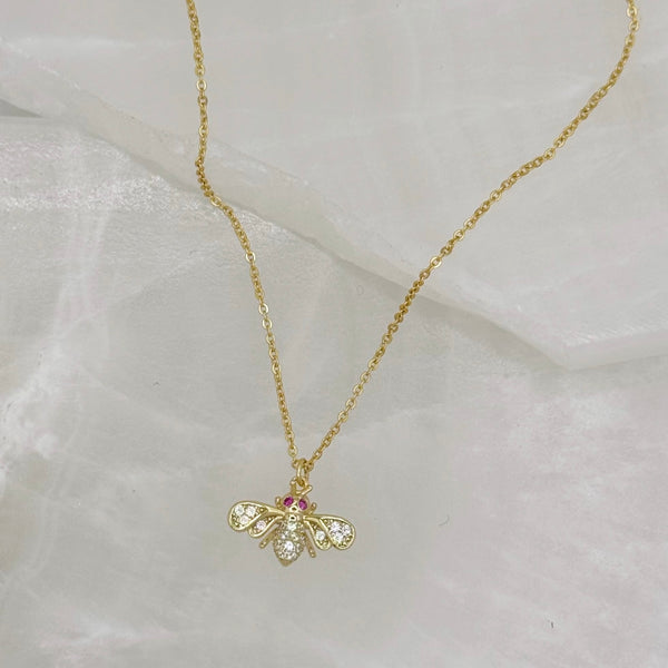 CRYSTAL BEE SUPER MINI necklace