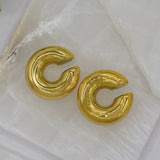 GOLD CHUNKY EAR CUFF earrings