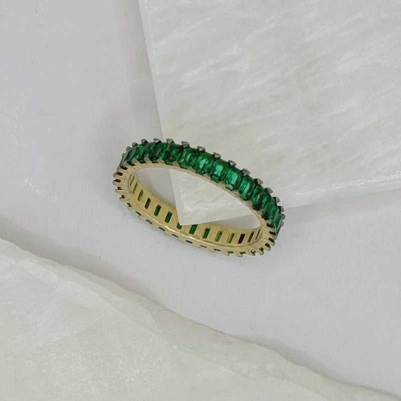 GREEN BAGUETTE ring