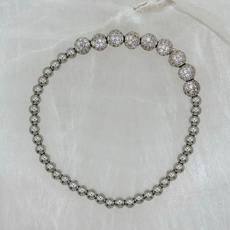 SILVER PENELOPE BEADED bracelet