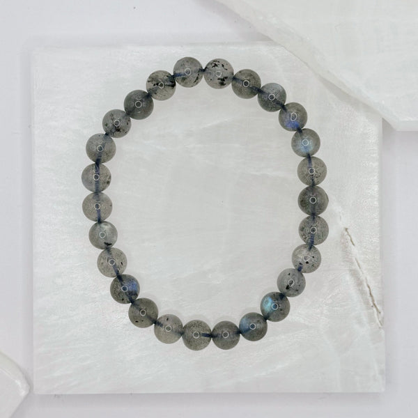 6MM LABRADORITE BEADED bracelet