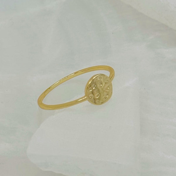 GOLD JENNA TEXTURED ring