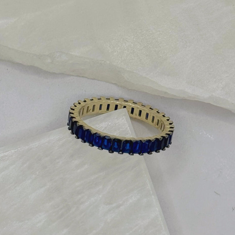 BLUE BAGUETTE ring