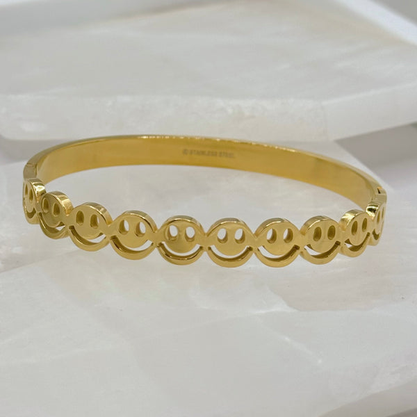 GOLD SMILEY bangle