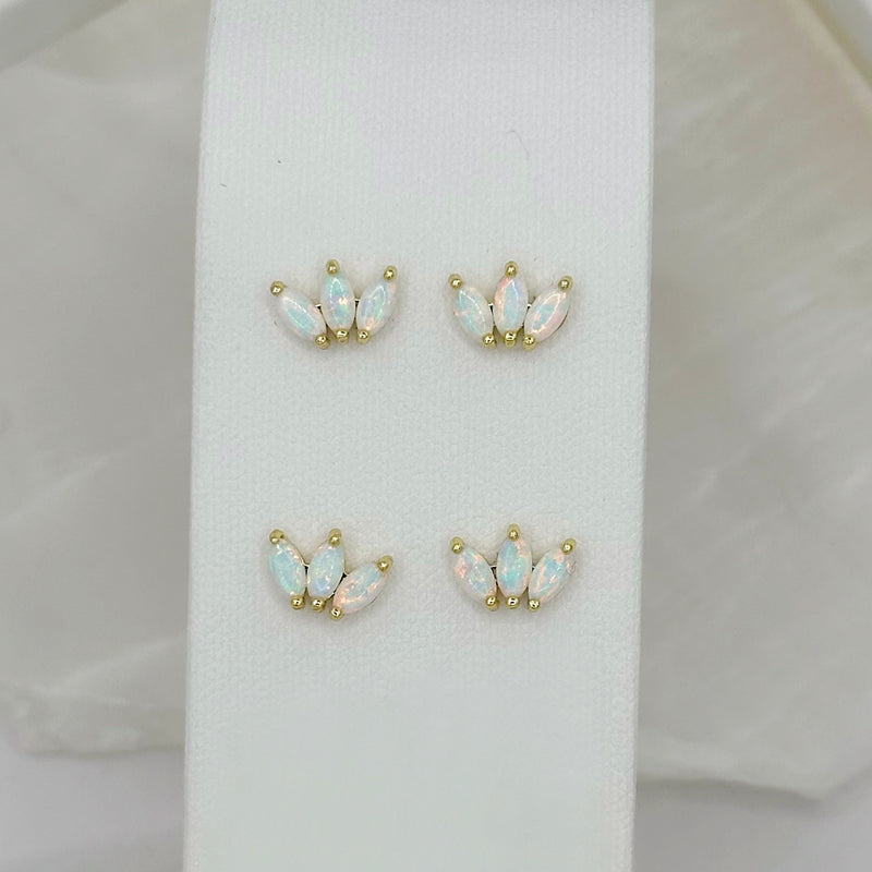 MARQUIS OPAL STUD earrings