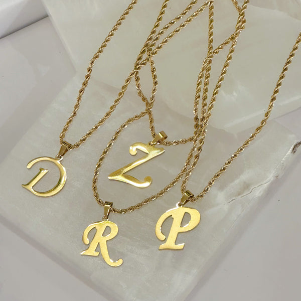 Sterling Silver P Initial Necklace Letter P Alphabet Pendant 18inch O-Ring  Chain | eBay