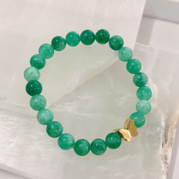 Buy GEMTRE Natural Gemstones Green Jade Crystal Beads Hand band Bracelet  for energised Good Luck, Power, Financial and Health Benefits, Reiki  Healing Numerology and Astrological Bracelet for Men & Women - 10