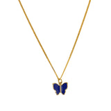 DARK BLUE BUTTERFLY MINI necklace