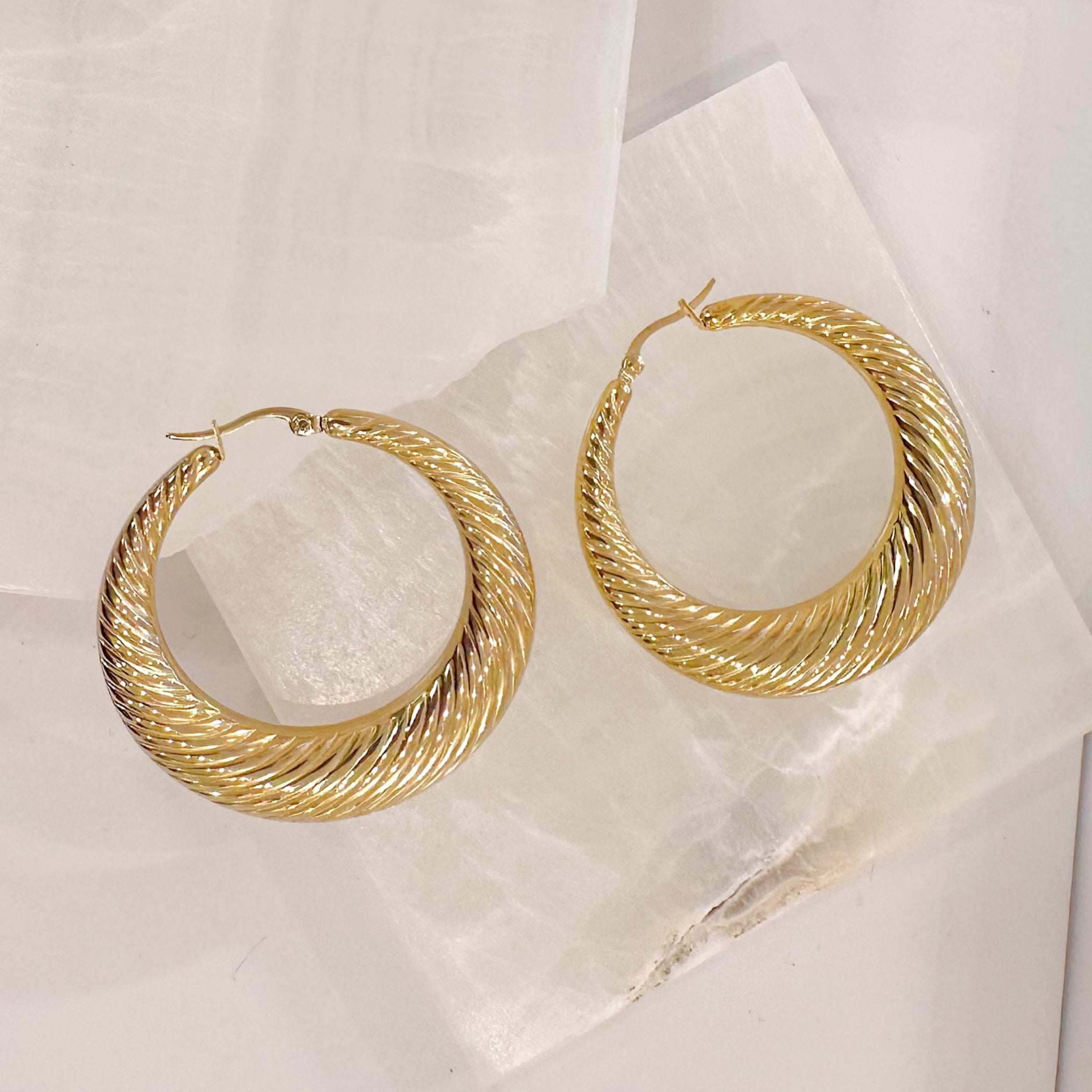 LARGE CATERINA HOOP earrings – Mazza Boutique