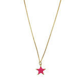 HOT PINK STAR MINI necklace