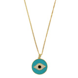 TEAL EVIL EYE CIRCLE necklace